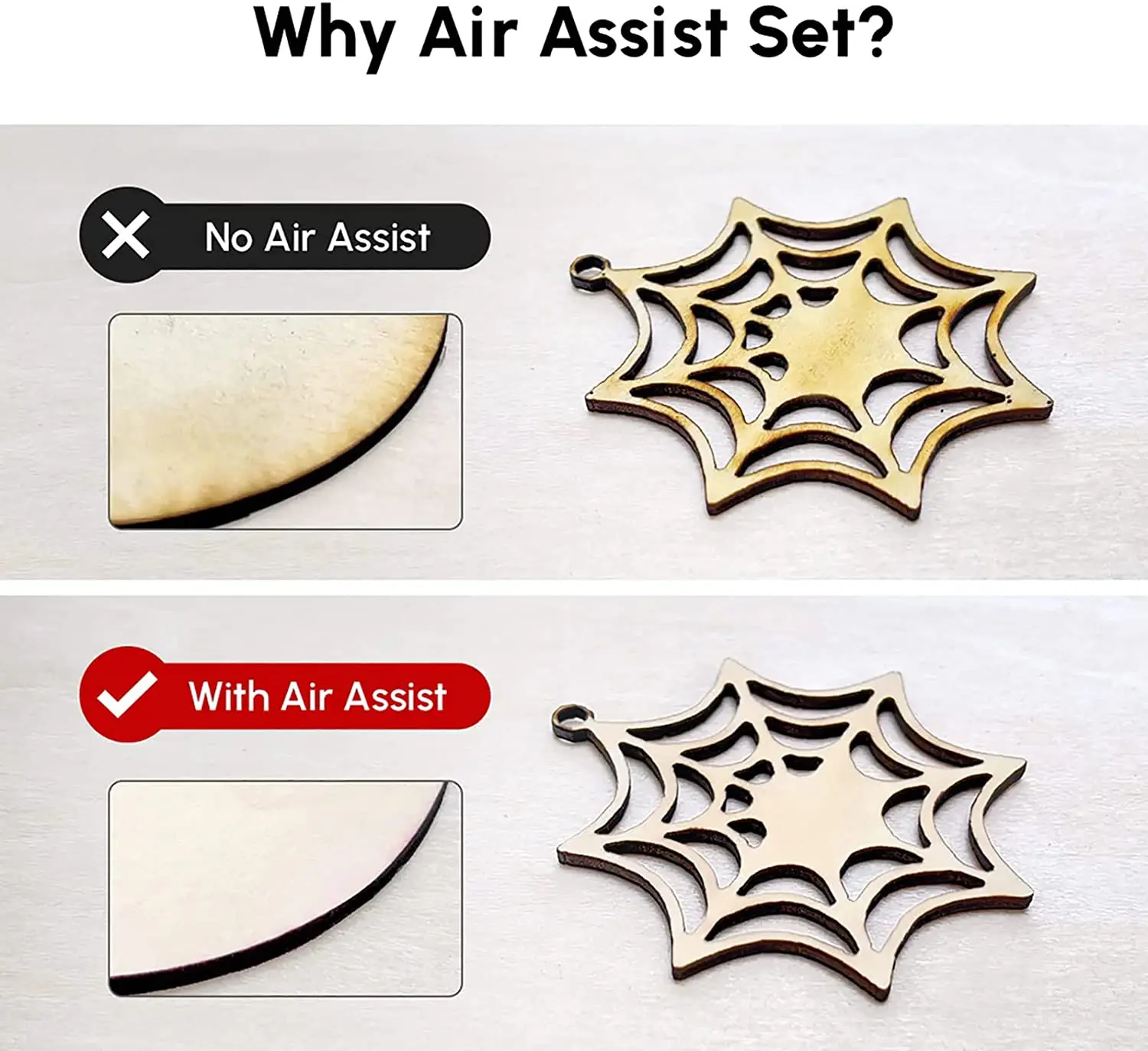 Ortur Air Assist High Speed Pump Compressor Adjustable Airflow Compatible with Laser Engraver Low Noise Upgrade Nozzle 220V/110V