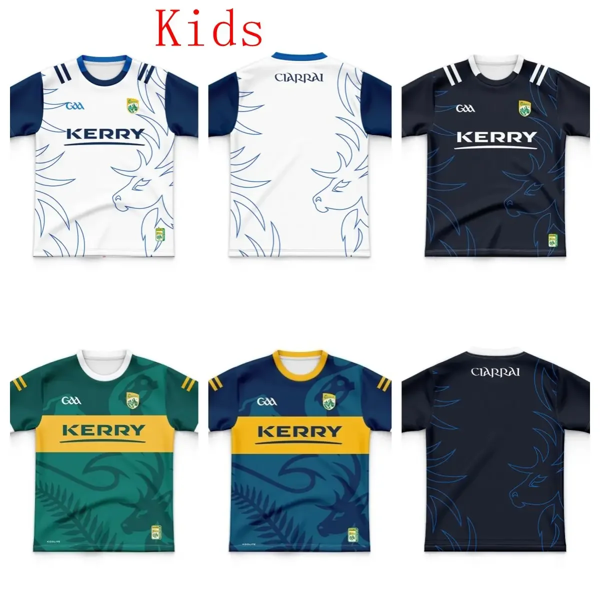 

Kids 2022/2023 Kerry GAA 3 Stripe Home/Goalkeeper/Away Goalkeeper Jersey