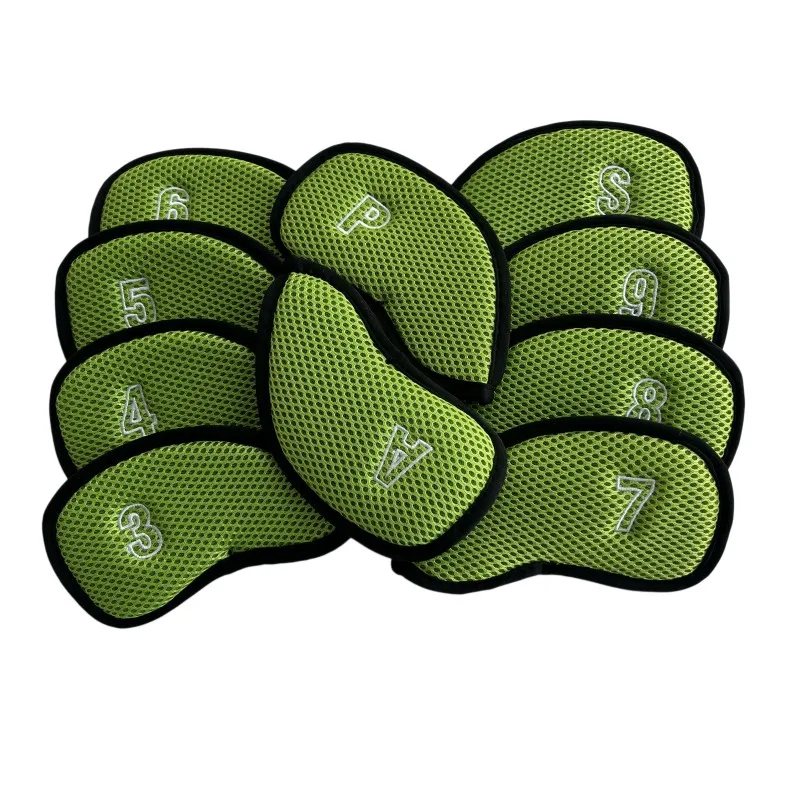 Golf Irons Head Covers 10pcs/set Two Sides Numbers Mesh Golf Iron Headcovers 5 Colours Golf Club Head Cover 4