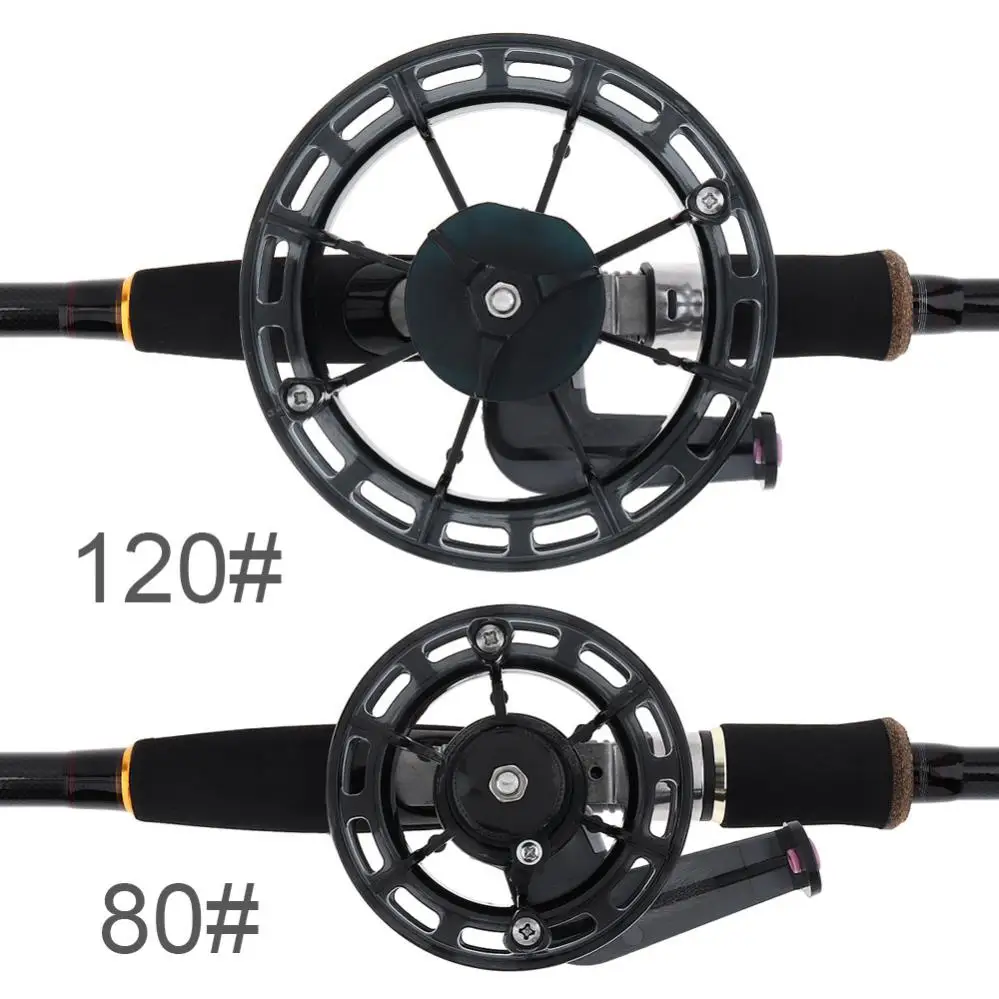 BLG60 Telescopic Fishing Rod End Wheel Fishing Reel Safe for Big Fish Large  Fish Speed Ratio 1:1 Thread Goes Inside Pole 103g