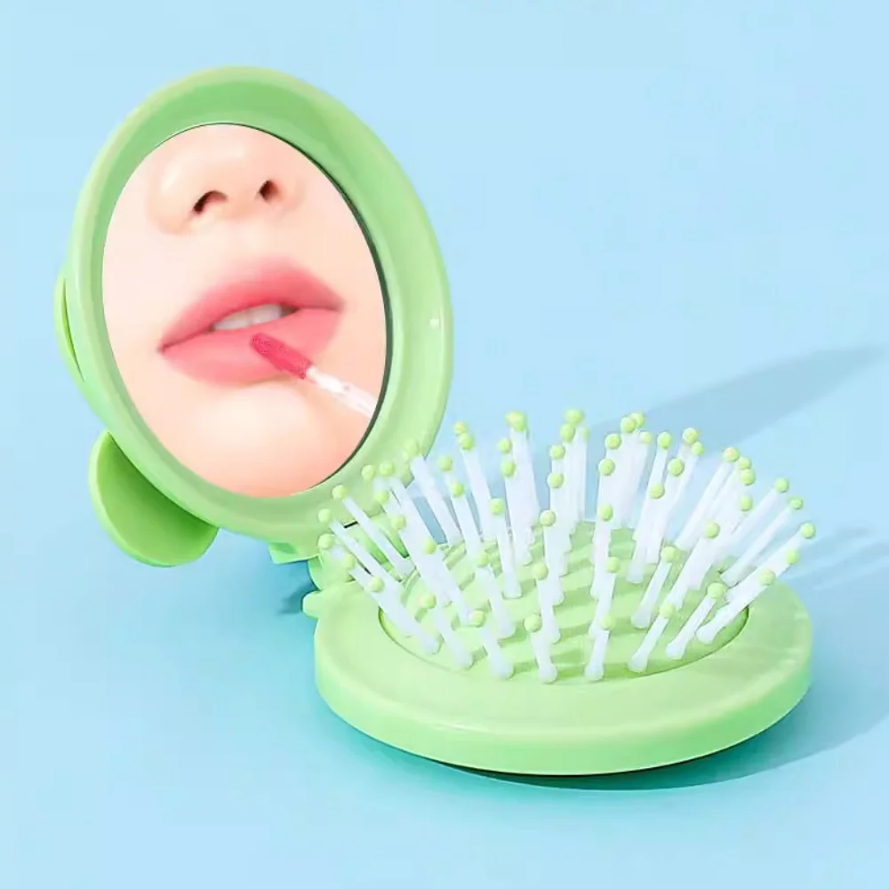 Crayon Shin-Chan Cute Cartoon Folding Mirror Comb – Portable Personal Care Cushion Comb Gift
