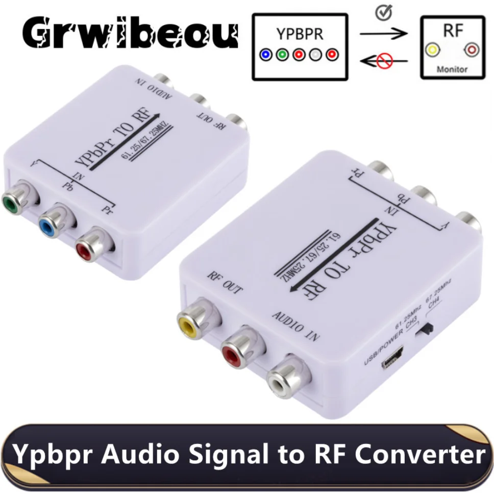 

Ypbpr Audio Signal To Rf Radio Frequency Single Wire Transmission Analog Tuner Receiving Decoding Audio Cable Converter Decoder