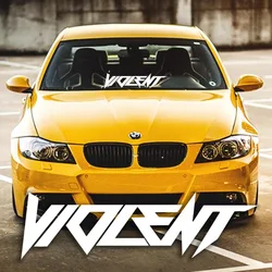 VIOLENT Car Stickers on Automobile Front and Rear Windshield Truck Sunscreen Decals Drifting Auto Cool Decor Autocollant Voiture