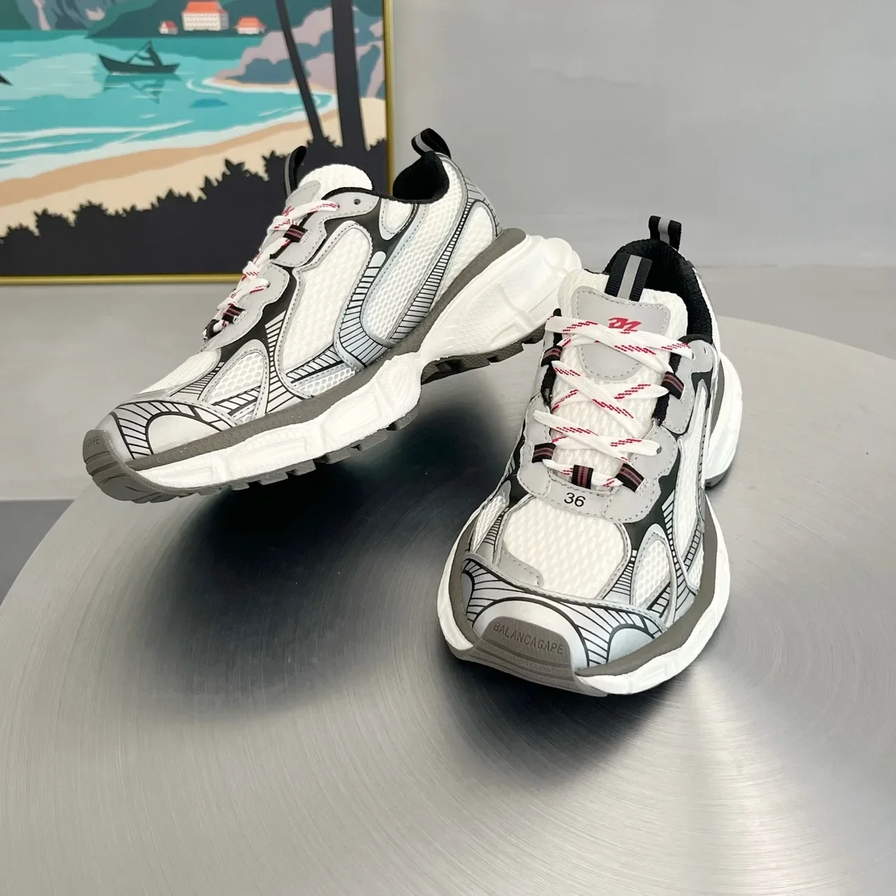 

New Designer Women's Casual Sneakers Couples High Street Trend Running Shoes Platform Sneakers Women's Shoes