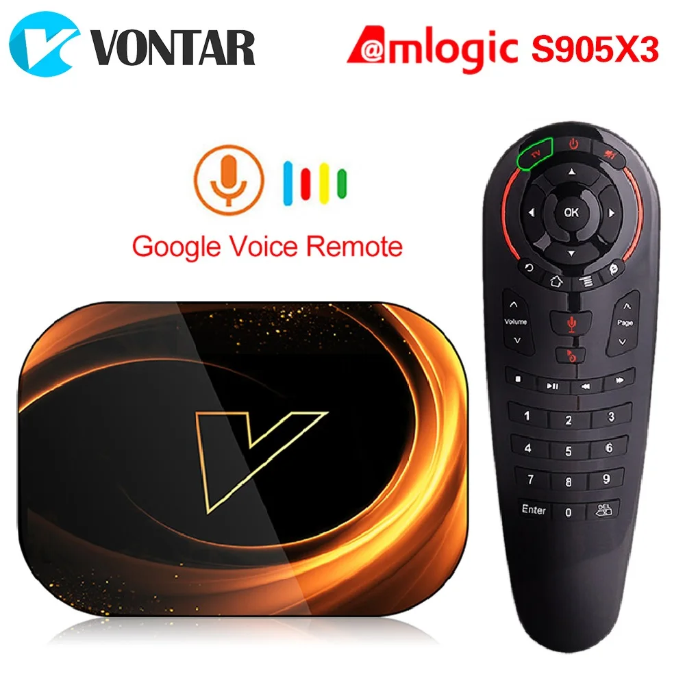 

VONTAR X3 8K 4GB 128GB TV BOX Android 9.0 Amlogic S905X3 Dual Wifi 1080P 4K TVBOX Set Top Box 64GB 32GB Media player