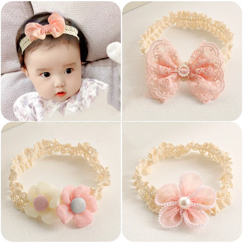  소녀 머리띠 귀여운  탄성 헤어 밴드  머리 꽃  모자를 쓰고 있죠 Headwraps 어린이 소년 소녀 헤어 액세서리