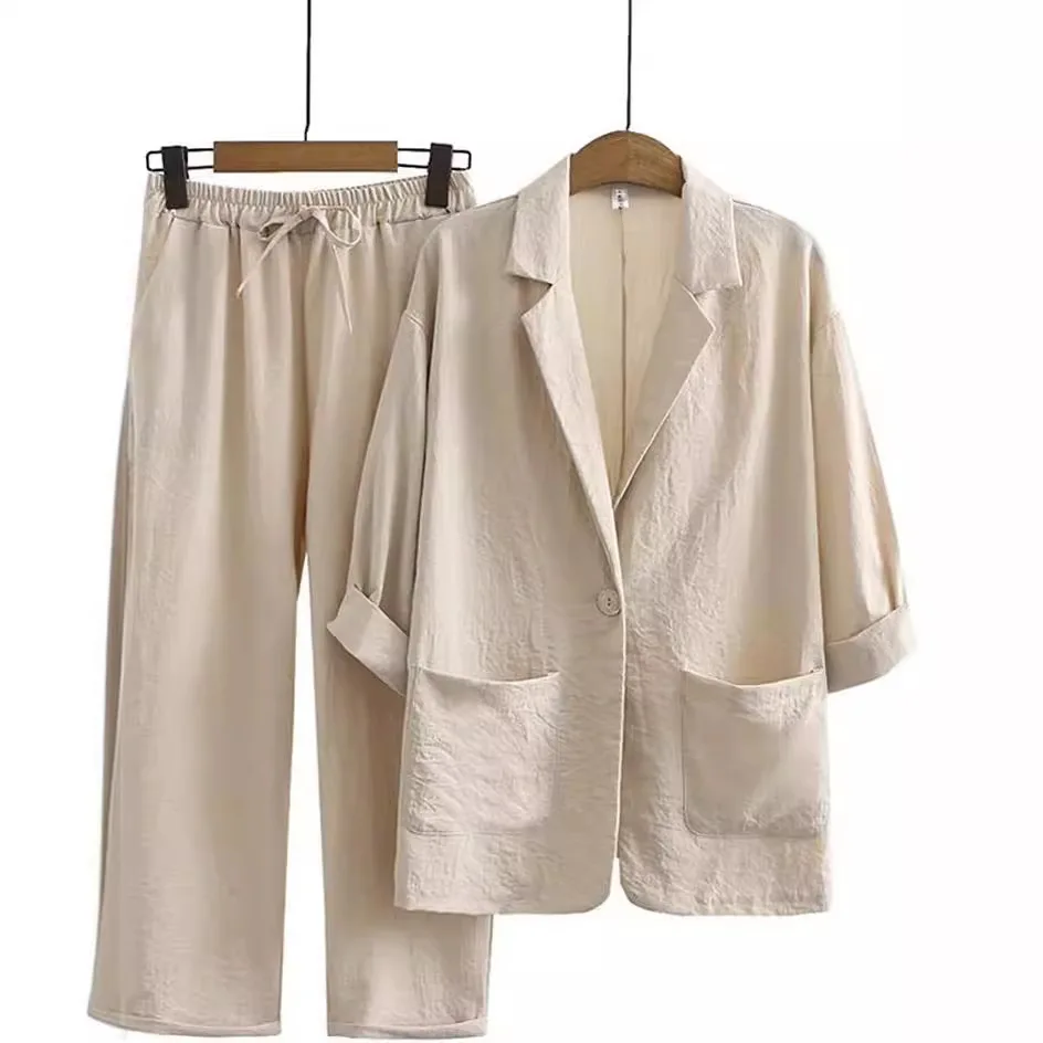 Loose-Fitting Linen Suit Jacket_BDHL7380