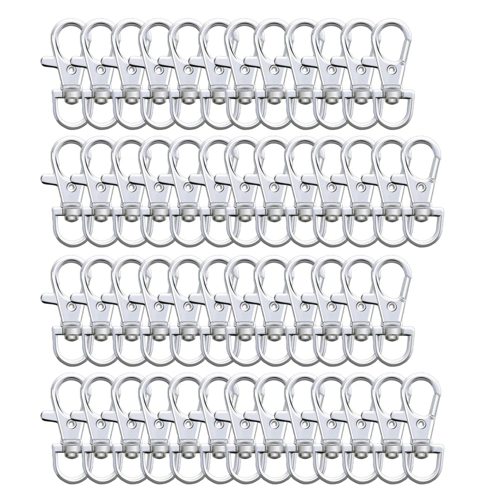 Metal Swivel Lanyard Snap Hooks and Split Key Rings Chain Hook for DIY Key chain Making 30pcs key chains