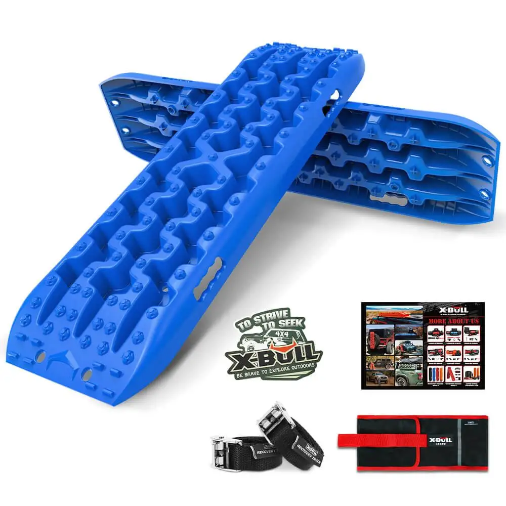 X-BULL Recovery tracks kit Boards 4WD strap mounting for X4 Sand Snow Car qrange GEN3.0 6pcs blue