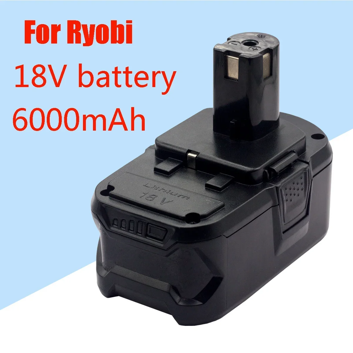 

Replace Ryobi ONE18V Wireless Power Tool BPL1820 P108 P109 P106 RB18L50 RB18L40 Lithium Ion Battery 6000mAh