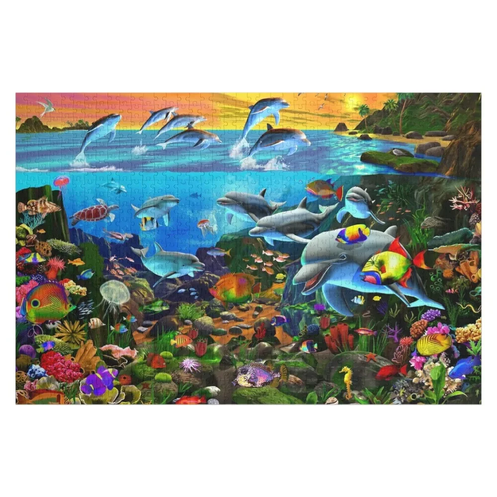 

Tropical Island Waters Jigsaw Puzzle Customizable Gift Baby Wooden Puzzle