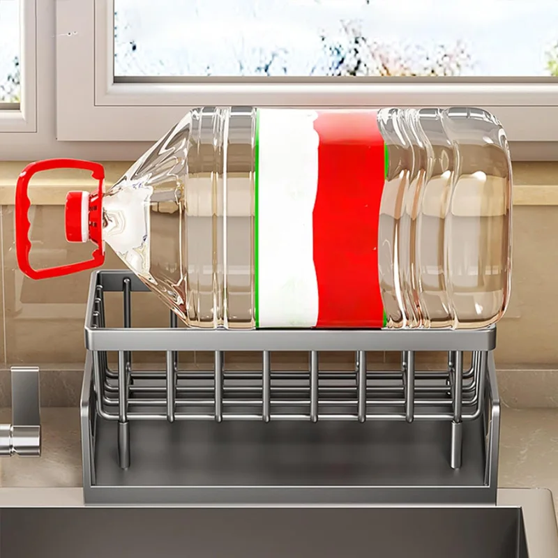 Over Sink Dish Rack Organizer with Soap Dispenser