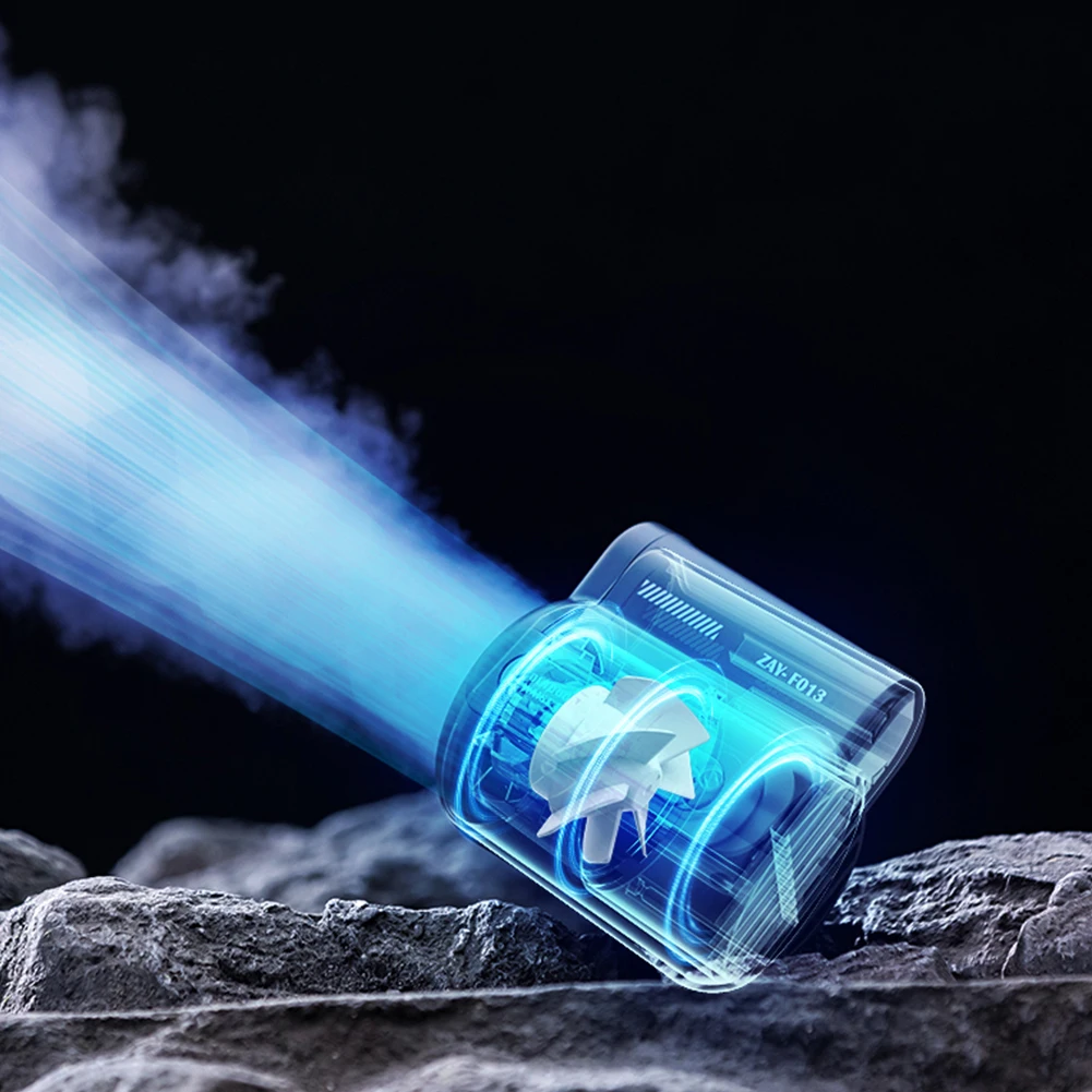 F013 4500mAh Waist Fan Mini Clip Fan Rechargeable Camping Hanging Neck Fan 3 Speeds High-speed Powerful Wearable Waist Clip Fan