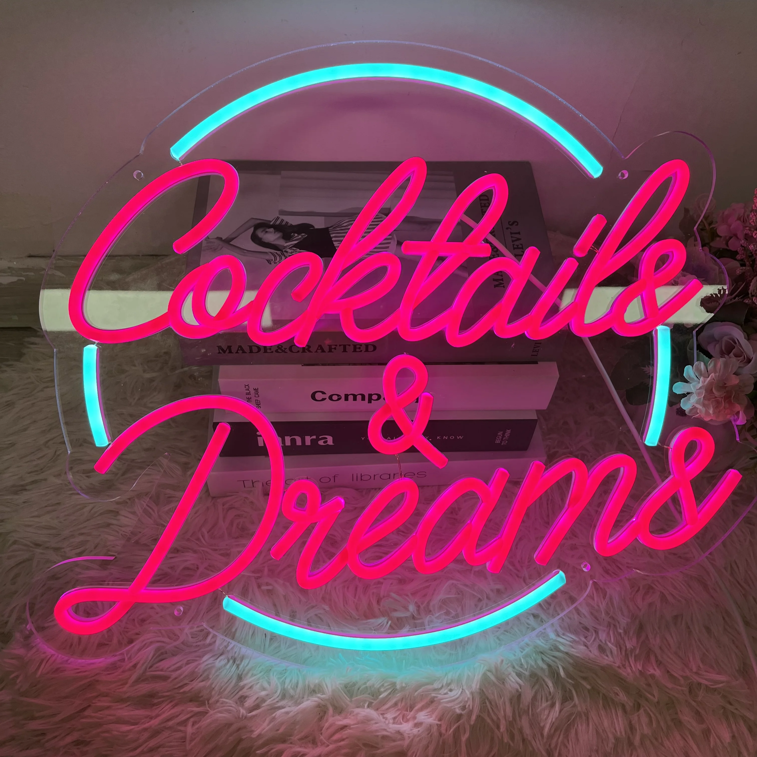 

Настенный светильник с неоновыми знаками, декор для детской комнаты, декор для девочек, ночник для рождественской вечеринки