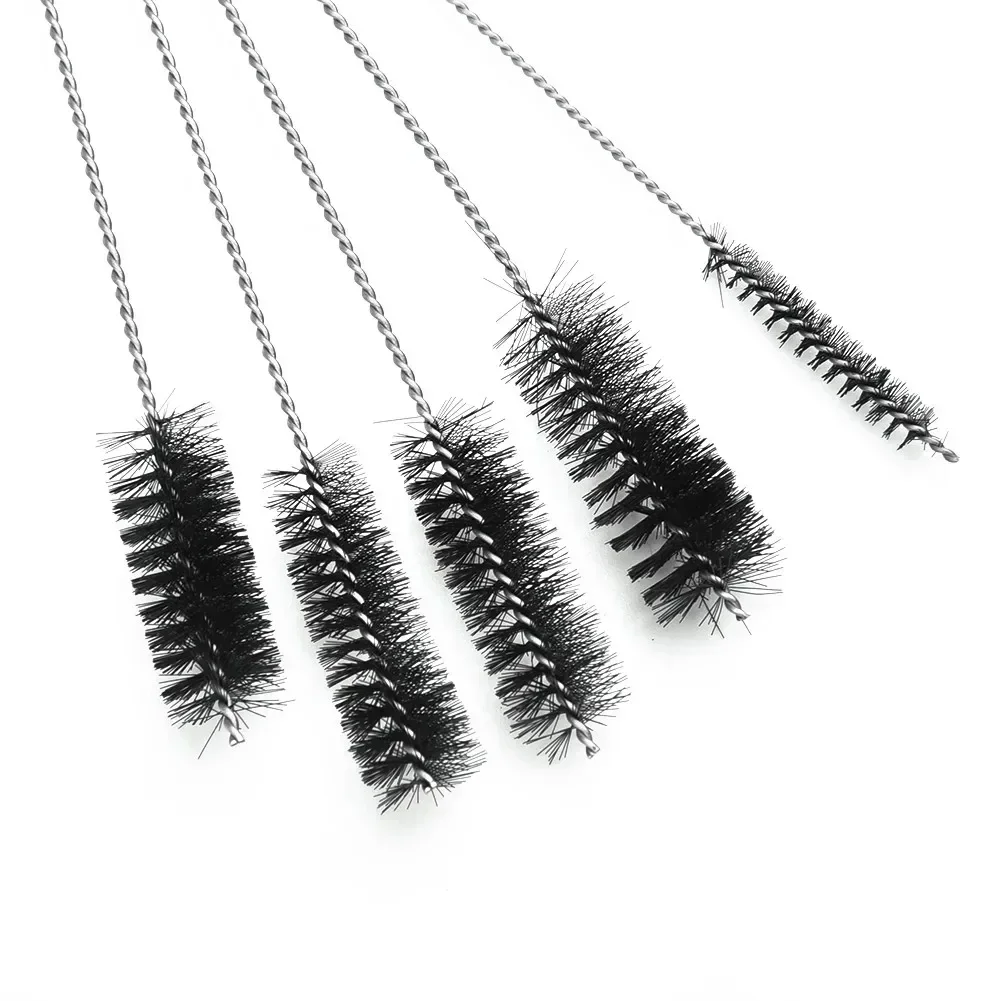 Round Pipe Steel Wire Brushes Cleaning Wire Brush for Pipe Glass Cleaning Tube Cylinder Bores 5pcs