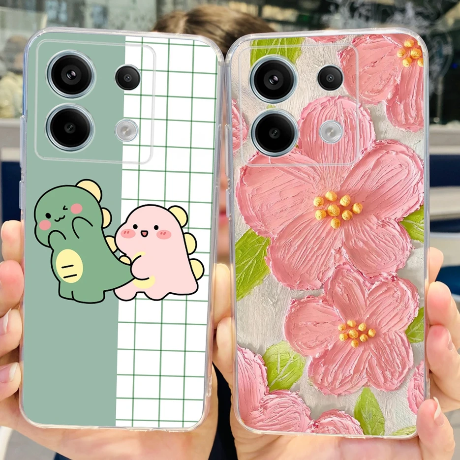 Chic Painted Clear Silicone Phone Case with Bumper Protection
