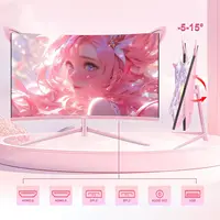 27inch Curved Pink Monitor QHD 165hz 1800R Gaming Display HDR10 Free-Sync Desktop Screen 1ms GTG  With Speakers Tilt Adjustable - Image 6