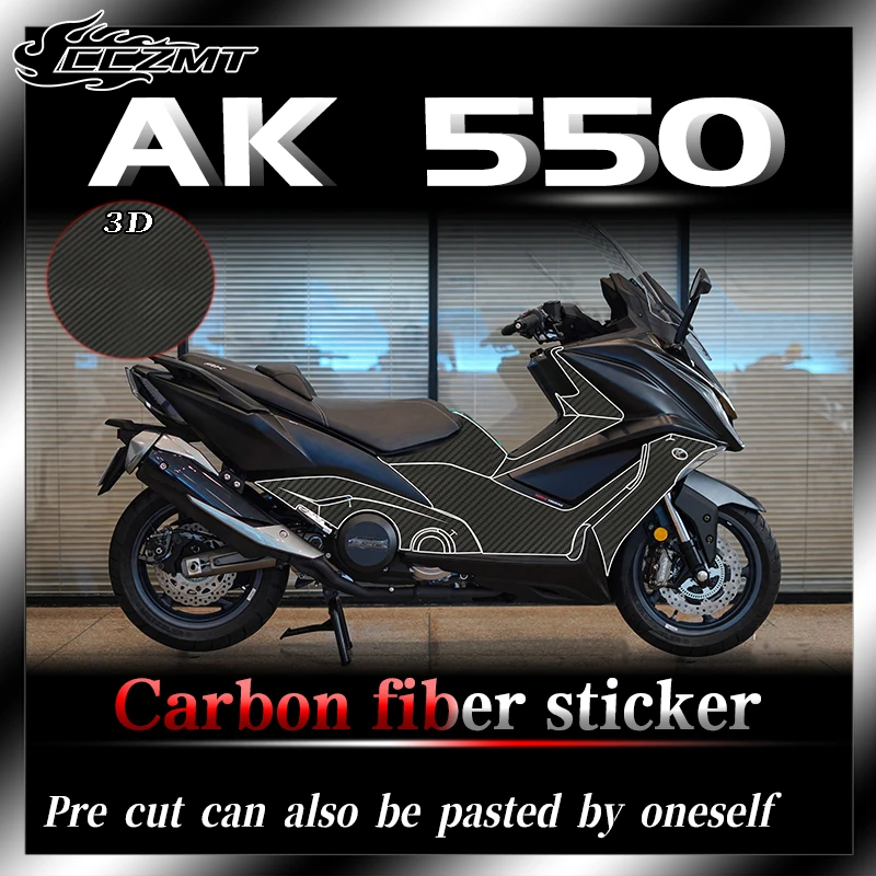 For-KYMCO-AK550-3D-protective-film-modification-carbon-fiber ...