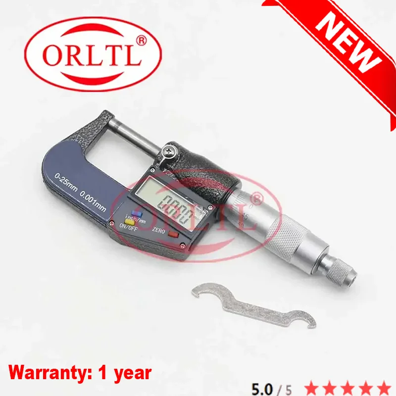 

ORLTL Common Rail Measuring Tools 0.001mm 0-25mm Digital Micrometer Gauge For DENSO BOSCH DELPHI CAT Injector Spare Parts