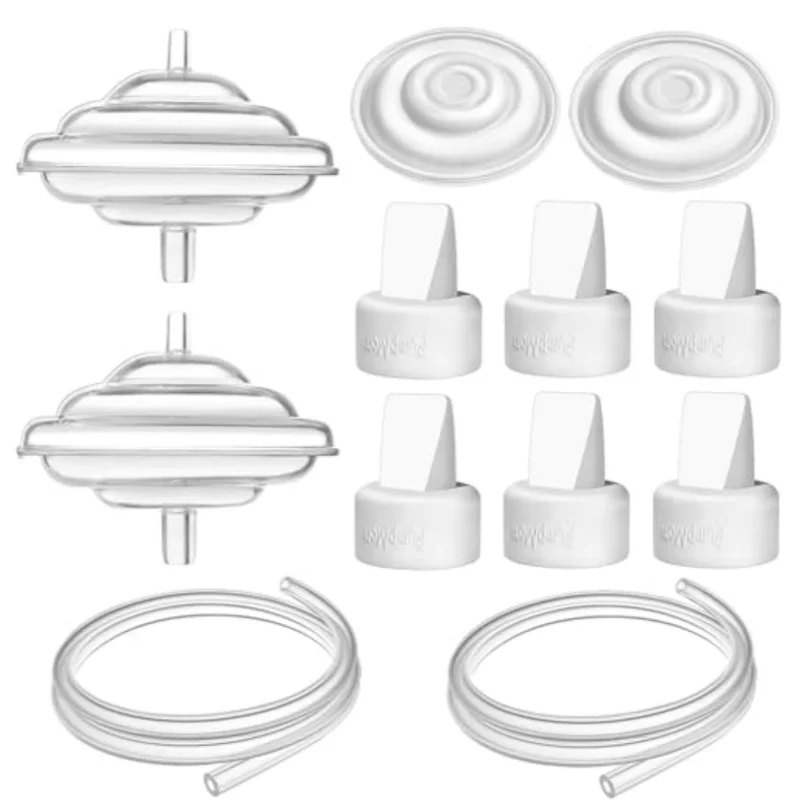 Breast Pump Parts for Spectra, Replace Duckbill Valves Tubes Backflow Protector Membrane for Spectra S1 S2 9 Plus Breastpumps
