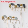 Wrought Iron Hook Wall Mounted Key Storage Holder Entry Porch Decoration Wall Hook Coat Hat Scarf Hanging Hook Leaf Home Decor 1