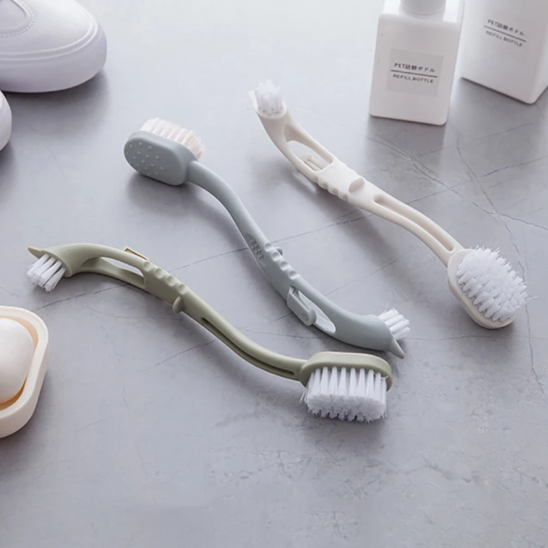 Double-end Shoes Brush Cleaner Sneaker White Shoes Cleaner Brush Multifunction Household Cleaning Brush Laundry Tool 2
