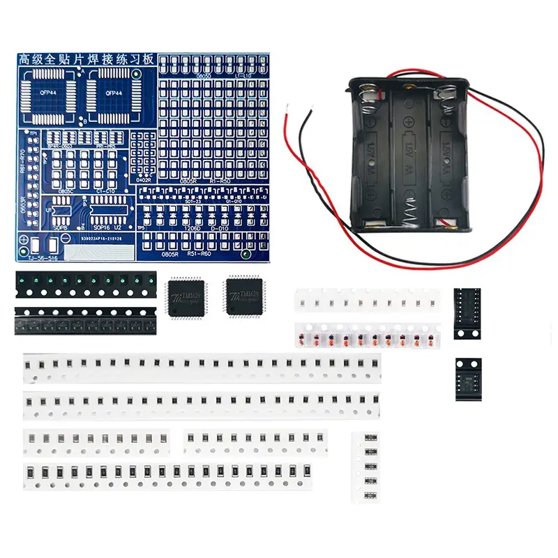 SMD/SMT Components Soldering Practice Board Electronic Project Kits DIY Soldering Kit Skill Training Board Led Transistor SMD image 3