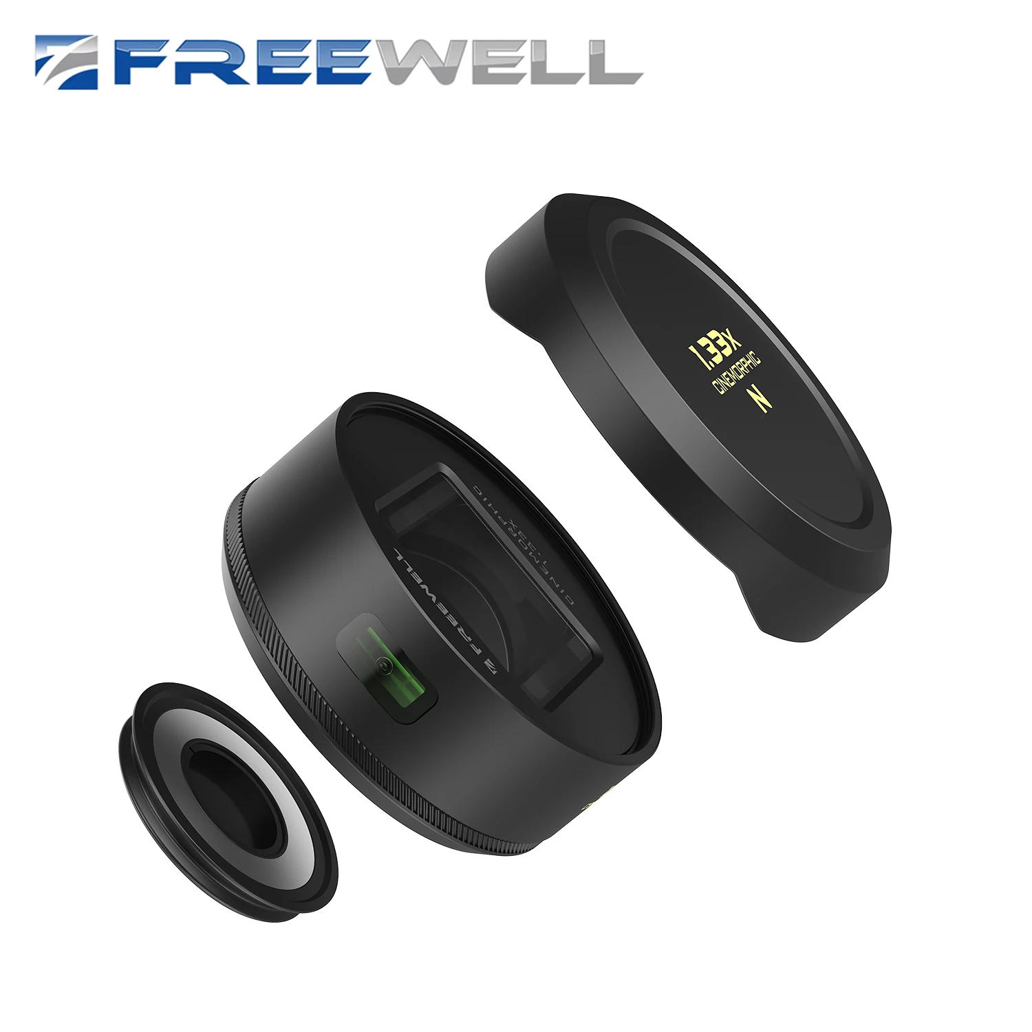 Freewell Neutral Streak 1.33x Anamorphic Lens Compatible 17mm Mount Phone Case Perfect Night Cityscapes Video Filmmaking phone lens filter phone camera accessories