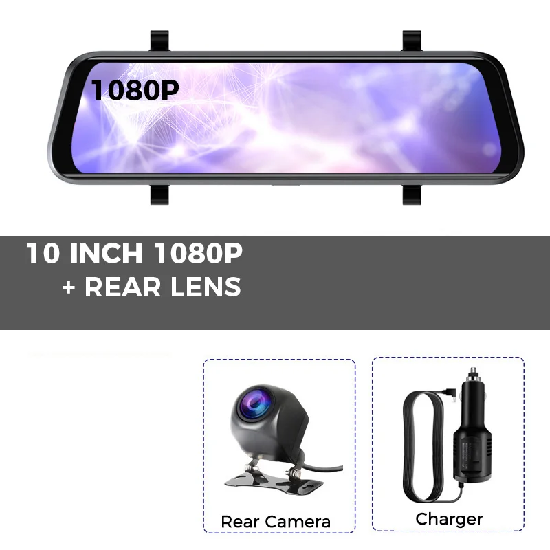 10 Inch Car DVR WIFI Rear View Mirror Recorder HD Video Dash Cam Sony Lens Ultra HD 1920*1080P Camera Streaming Rearview Mirror dvr dash camera DVR/Dash Cameras