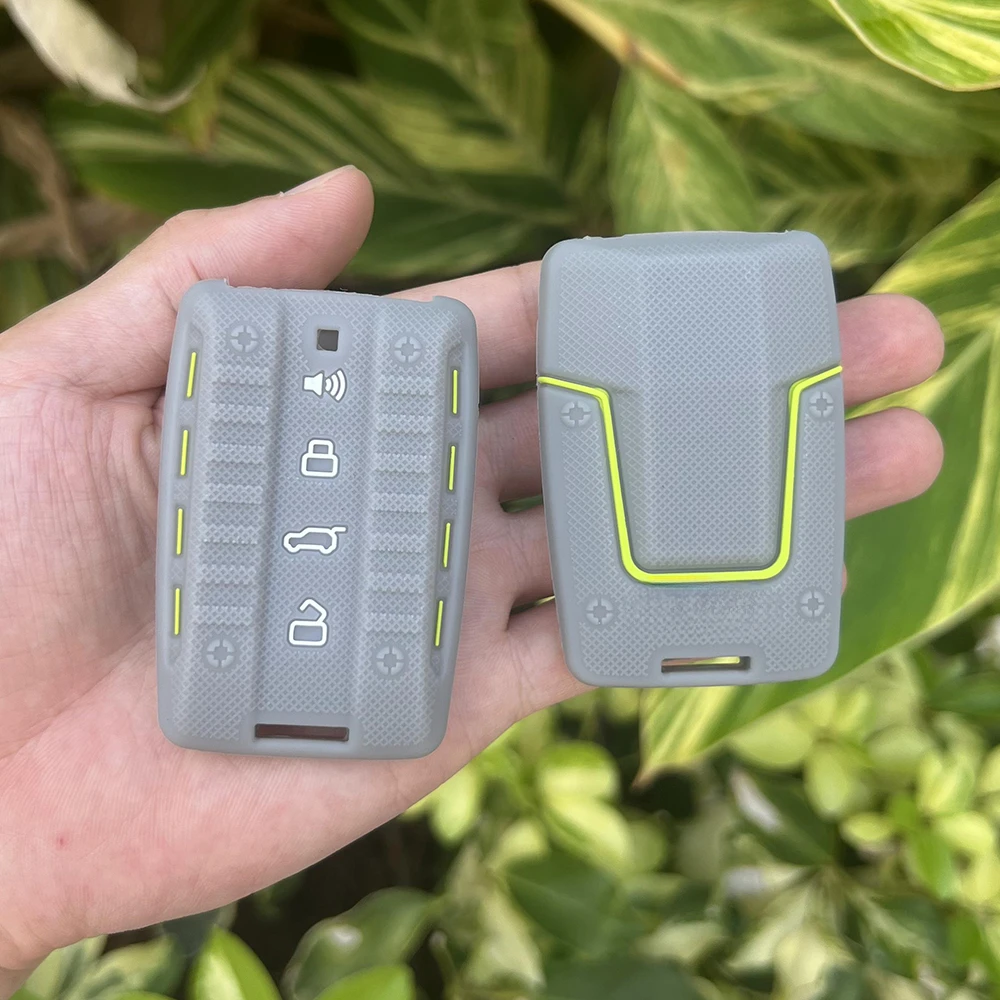 Key Case Key Case Cover Car Key Shell 4 Button Silicone Car Key Case Protect Skin Cover Rubber Shell Holder for Great Wall GWM WEY TANK 300 500 Tank300 Tank500 Remote