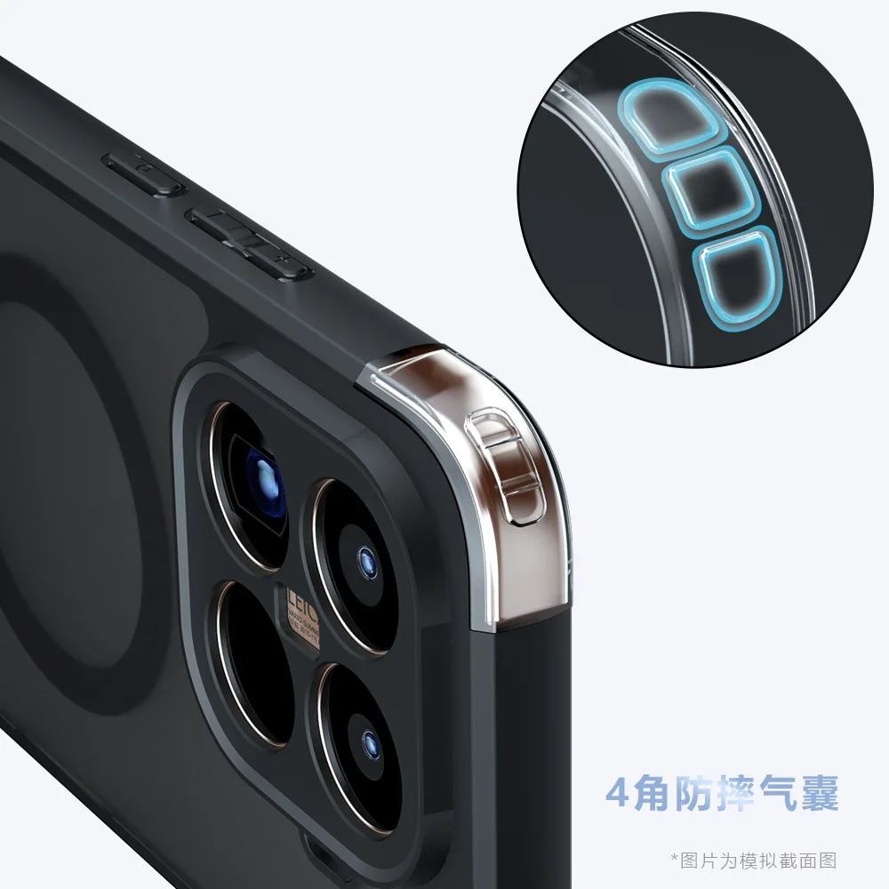 Acrylic PC Case with Magnetic 360° Rotating Bracket Stand and Hard Shell Back Cover