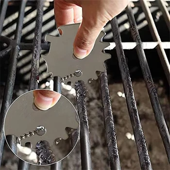 Portable Metal BBQ Grill Grate Cleaner Scraper Tool 1