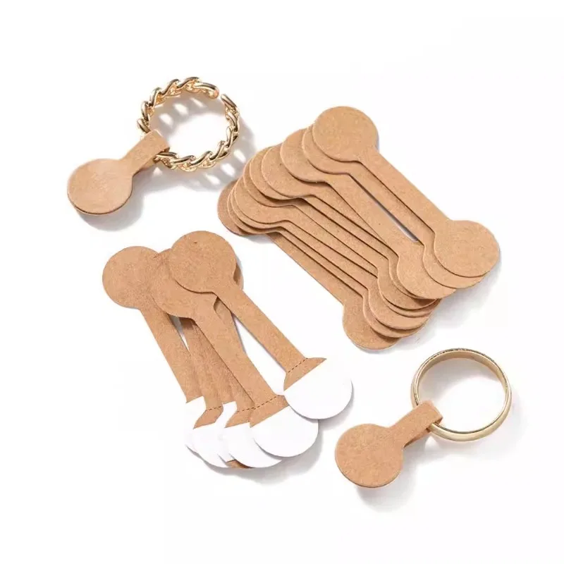 1000 Etichette Adesive Per Prezzi Gioielli: 2 Rotoli In Carta Kraft, 4x1,1 Cm, Bianche Per Anelli E Collane