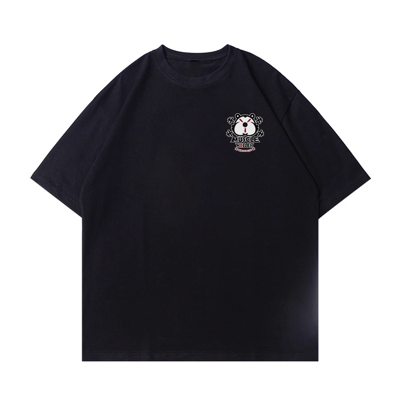 Muscle Killer Dumbbell Tiger Cotton Loose Fit Gym Sports T-shirt Running Men's Fashion Brand Summer Training Short Sleeve
