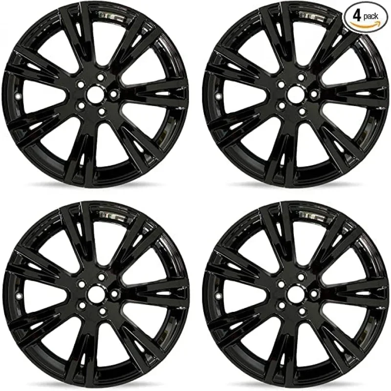 19-Inch Wheel Covers fits-Model Y Rims, Replacement Hub Caps (Set of 4, Gloss Black)