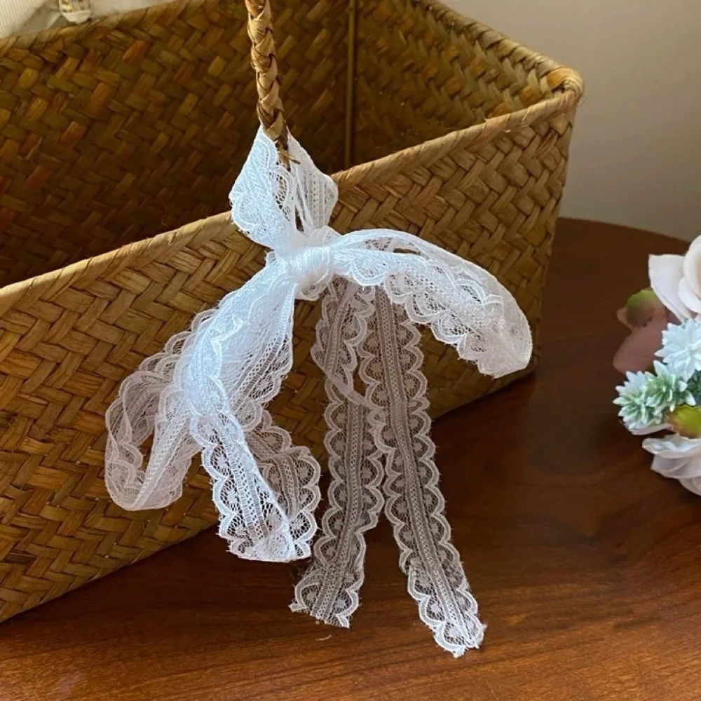 Sweet Gothic Lace Choker Necklace Stacked Ballet Style Lace Strap Necklace Layered Design Y2k Silk Scarf Jewelry - Image 5