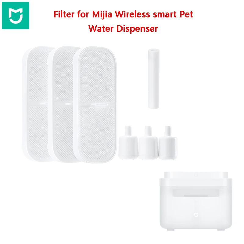 Mijia Wireless Smart Pet Water Dispenser Filter Set Replacement Filter Hose Pets Safe Sterilization Drinking Water Puppy Dog Cat, water filter