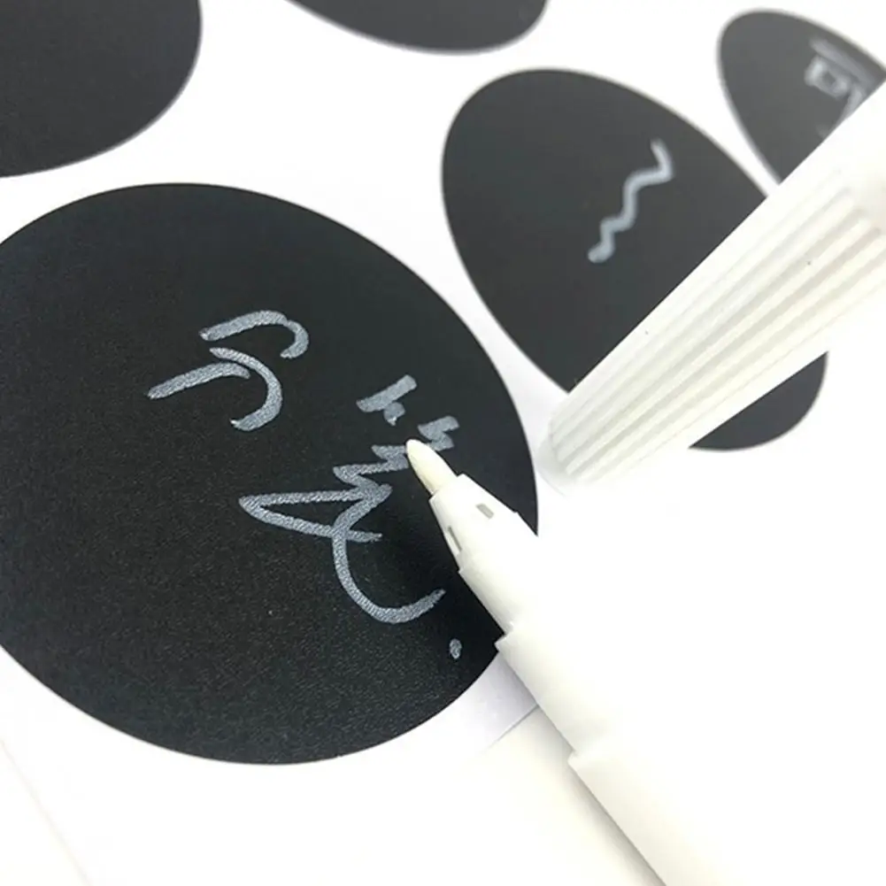 Label Stickers 60Pcs Ronde Vorm Label Stickers Mason Potten Spice Fles Pantry Voedsel Opslag Stickers Waterdicht Herbruikbare Schoolbord Sticke