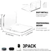 3PCS Surveillance Camera Shelf Acrylic Adhensive Wall Mount Stand Storage Rack for Small Items in Living Room Bathroom Bedroom 2