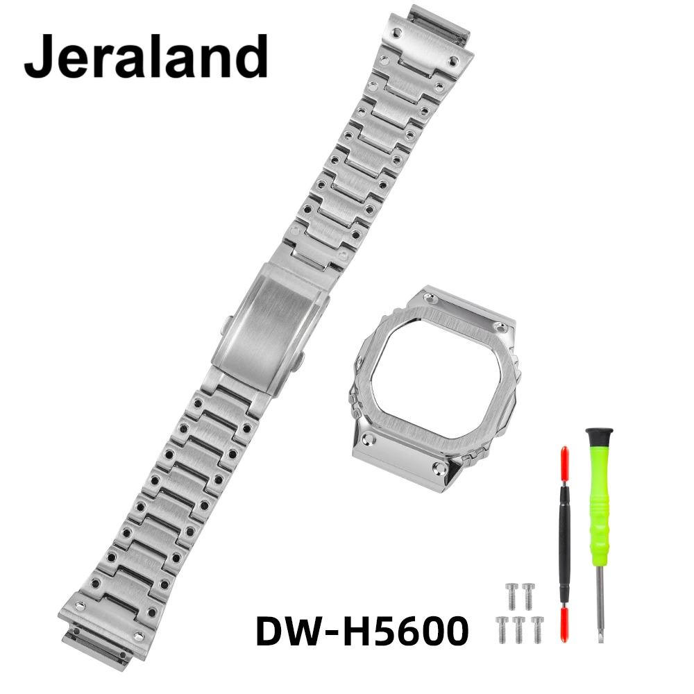 Kit Mod In Metallo Per Il Dw-H5600 Con Custodia Per Cinturini Per Orologi, Argento