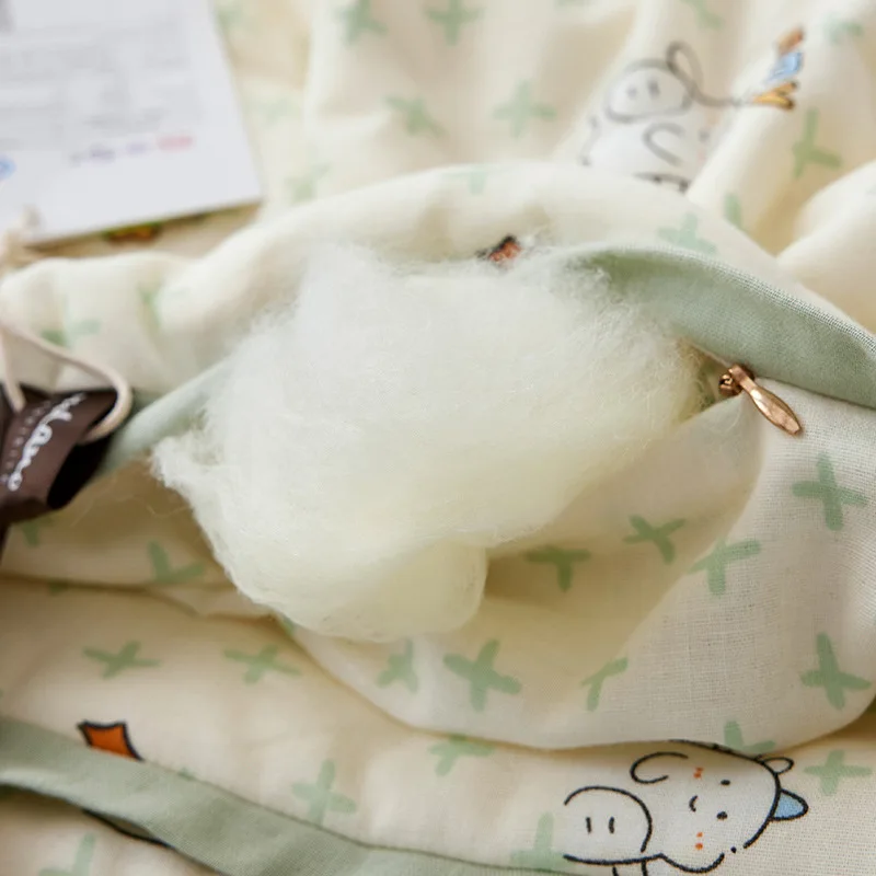 A 클래스 엄마와 순면 더블 레이어 원사, 에어컨 이불, 여름