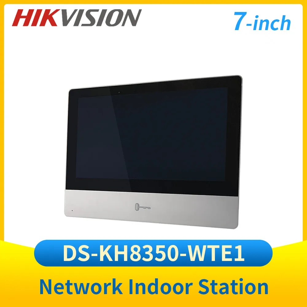 Video Intercom Station Hikvision DS KH8350 WTE1 7 inch Touch Screen Video Intercom Monitor WIFI POE IP Indoor Station Unlock Door Remotely