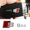 3D Car key sticker Hub sticker Emblem S Line Badge Car 3D Sticker For Audi Sline RS TT A3 A4 B8 8P 8V B6 A5 A6 Q5 C6 A1 Q7 Q3 1