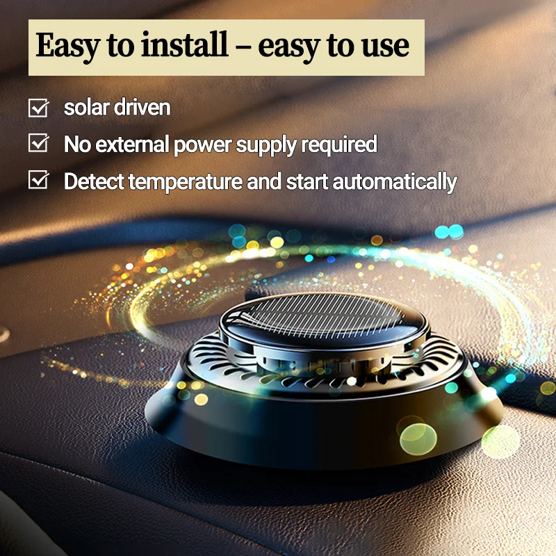 New Electromagnetic Deicer, Solar Car Fragrance, Car Perfume, Durable Accessories, High-end Fragrance