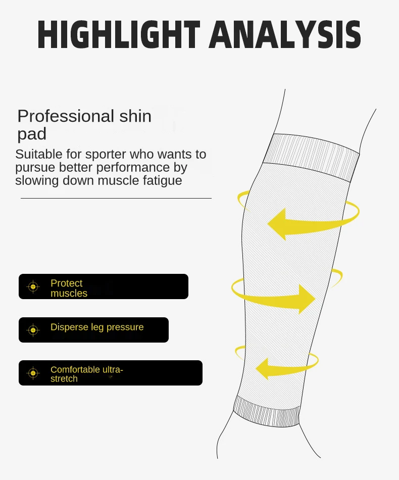 Men's Leg Warmers Basketball Football Sports Socks Adult Shin Guard Calf Socks Children's Leg Brace Socks Calcetines Hombre New