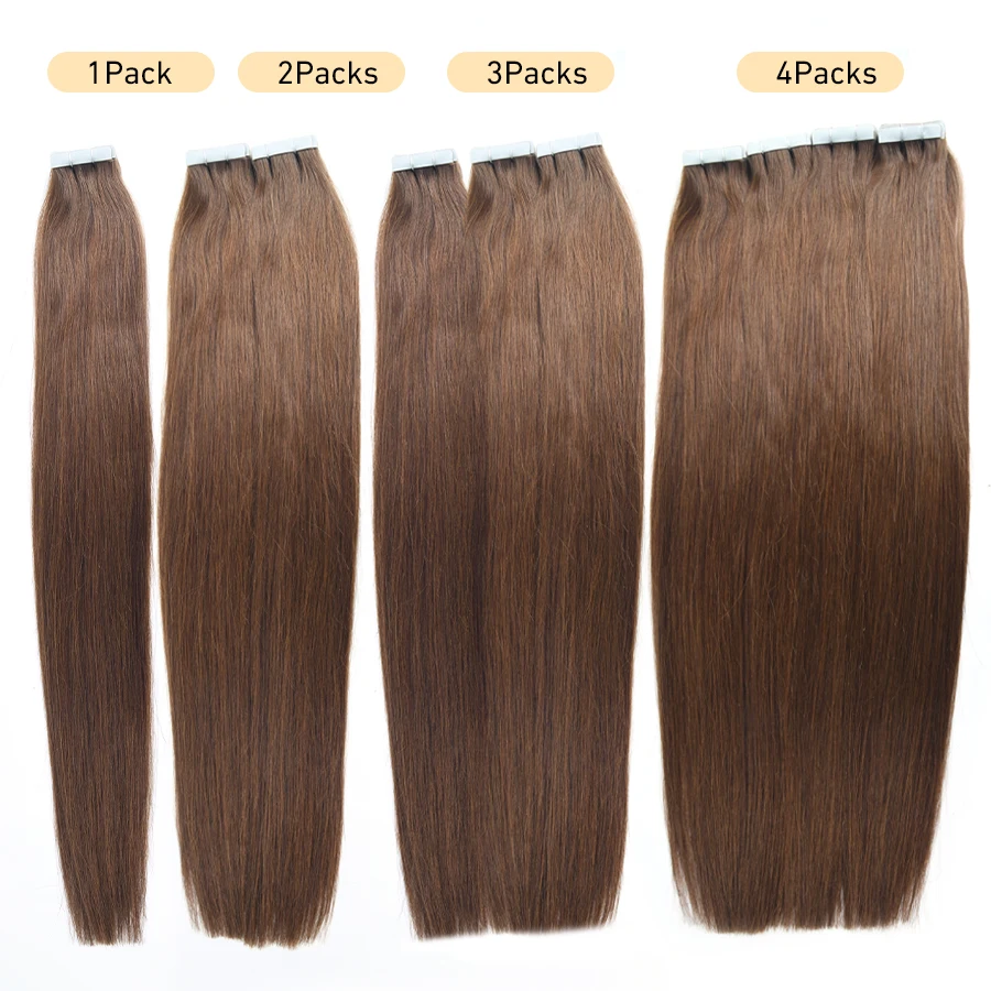 Human Hair Extensions Hair Extensions Neitsi Invisible Tape Hair Extensions Hand Tied Tape in Hair Extensions Human Natural Straight Adhesive Extension 20pc