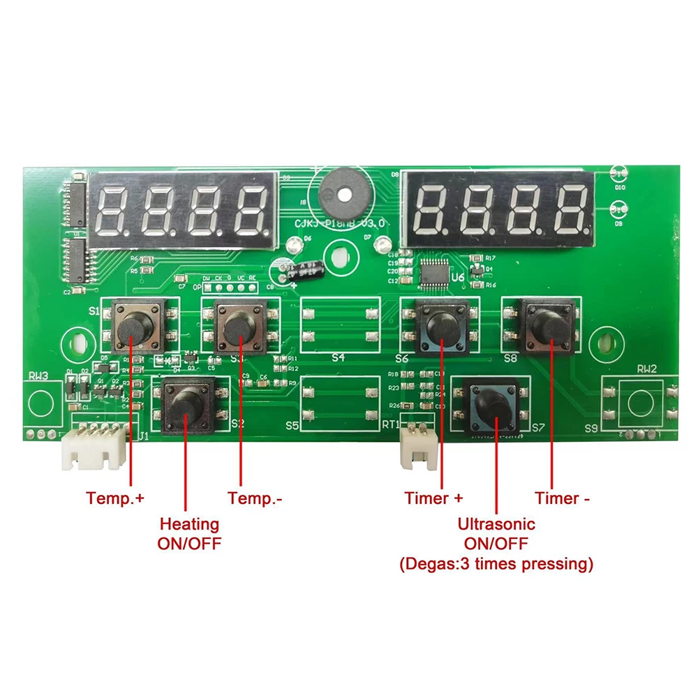 초음파 클리너 PCB 드라이버 보드 회로 기판 키트, 40KHz 초음파 변환기 포함, 60W