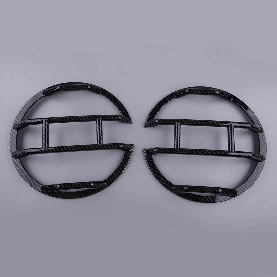 

1 Pair Headlight Guard Cover Trim Fit for Ford Bronco 2021 2022 2023 2024 Black Carbon Fiber Style ABS