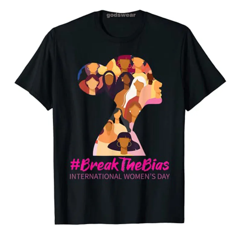 

Break The Bias International Women's Day 2022 Gift for Women T-Shirt Mama Graphic Tee Tops