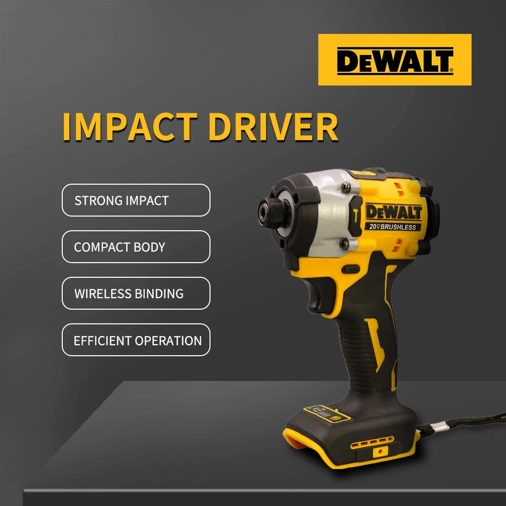 DEWALT DCF860 20V Impact Driver Screwdriver Electric Impact Drill Power Tools 205NM Brushless Cordless Rechargable Power Tools 2